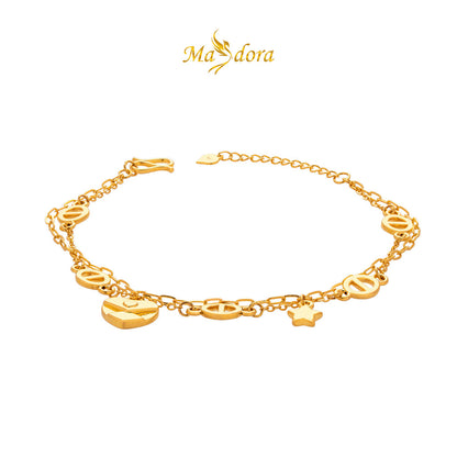 MASDORA 999 Gold Bracelet Rantai Tangan Emas ~ Love Letter Edition (EMAS 999/24K)