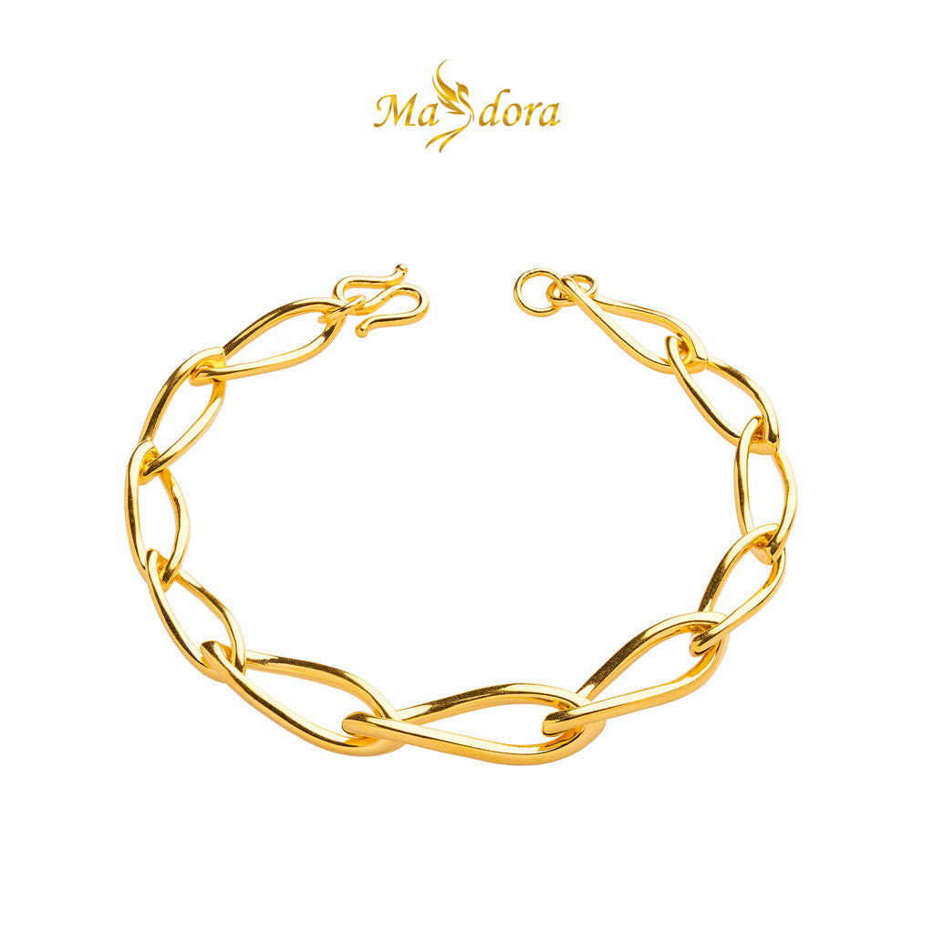 MASDORA 999 Gold Bracelet Rantai Tangan Emas ~ Double Spiral Set  (EMAS 999/24K)