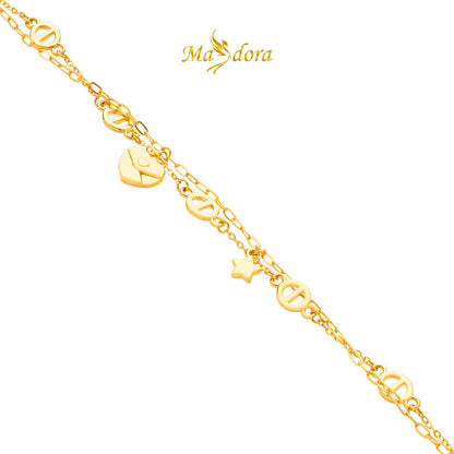 MASDORA 999 Gold Bracelet Rantai Tangan Emas ~ Love Letter Edition (EMAS 999/24K)