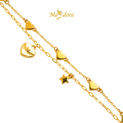 MASDORA 999 Gold Bracelet Rantai Tangan Emas ~ Love Letter Edition (EMAS 999/24K)