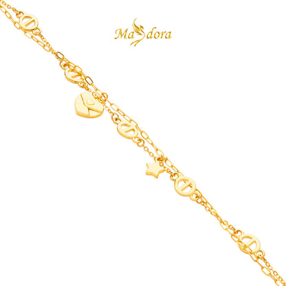 MASDORA 999 Gold Bracelet Rantai Tangan Emas ~ Love Letter Edition (EMAS 999/24K)