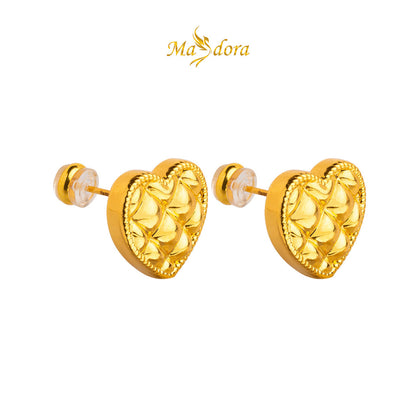 MASDORA 999 Gold Earring Earrings Emas ~ Golden Comfy Heart (EMAS 999/24K)