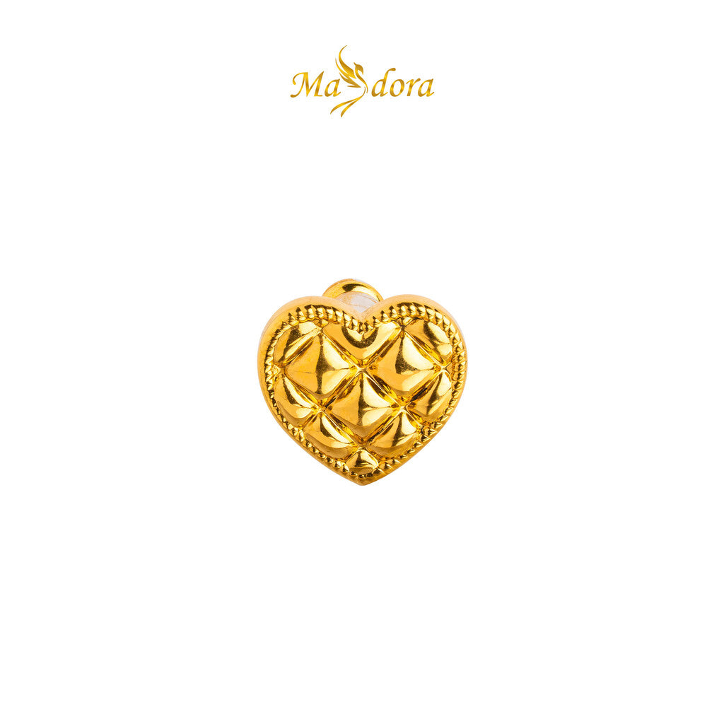 MASDORA 999 Gold Earring Earrings Emas ~ Golden Comfy Heart (EMAS 999/24K)