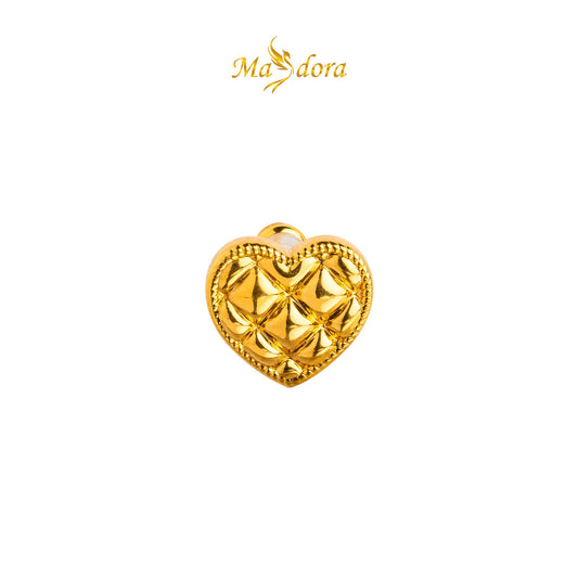 MASDORA 999 Gold Earring Earrings Emas ~ Golden Comfy Heart (EMAS 999/24K)