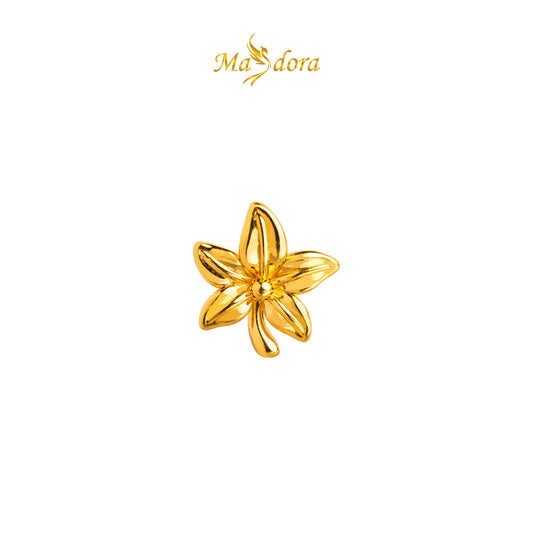 MASDORA 999 Gold Earring Earrings Emas ~ Wee Flower (EMAS 999/24K)