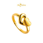 MASDORA 999 Gold Ring Rings Cincin Emas ~ Matte Double Sincero (EMAS 999/24K)