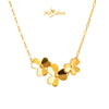 MASDORA 999 Gold Necklace Rantai Leher Emas ~ Matte Triple Trifoglio (EMAS 999/24K)