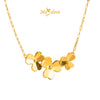 MASDORA 999 Gold Necklace Rantai Leher Emas ~ Matte Triple Trifoglio (EMAS 999/24K)