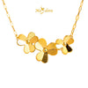 MASDORA 999 Gold Necklace Rantai Leher Emas ~ Matte Triple Trifoglio (EMAS 999/24K)
