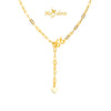 MASDORA 999 Gold Necklace Rantai Leher Emas ~ Matte Triple Trifoglio (EMAS 999/24K)