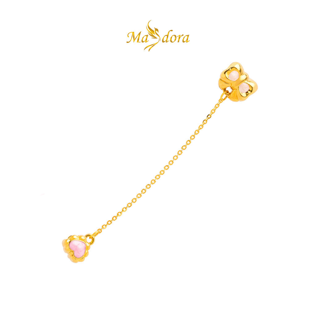 MASDORA 999 Gold Beads Bead Emas ~ HG Ribbon Safety Chain (EMAS 999/24K)