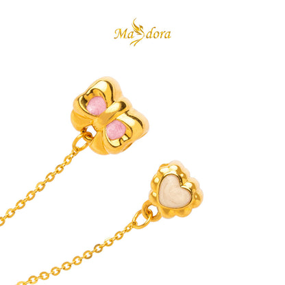 MASDORA 999 Gold Beads Bead Emas ~ HG Ribbon Safety Chain (EMAS 999/24K)
