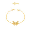 MASDORA 916 Gold Bracelet Rantai Tangan Emas ~ Sparkling Enormous Butterfly (EMAS 916/22K)