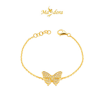 MASDORA 916 Gold Bracelet Rantai Tangan Emas ~ Sparkling Enormous Butterfly (EMAS 916/22K)