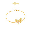 MASDORA 916 Gold Bracelet Rantai Tangan Emas ~ Sparkling Enormous Butterfly (EMAS 916/22K)