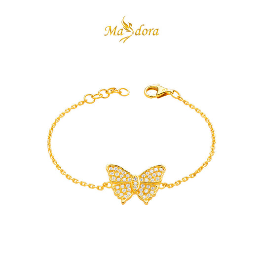 MASDORA 916 Gold Bracelet Rantai Tangan Emas ~ Sparkling Enormous Butterfly (EMAS 916/22K)