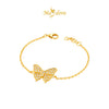 MASDORA 916 Gold Bracelet Rantai Tangan Emas ~ Sparkling Enormous Butterfly (EMAS 916/22K)
