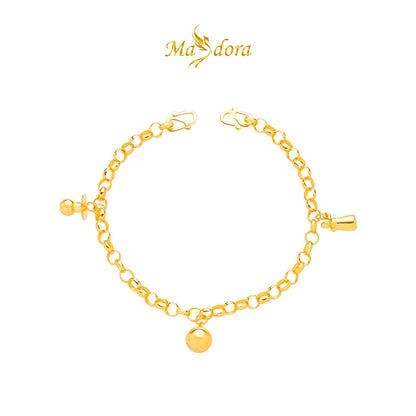 MASDORA 916 Gold Anklet Rantai Kaki Gelang Kaki Emas ~ Cutie Baby Anklet (EMAS 916/22K)