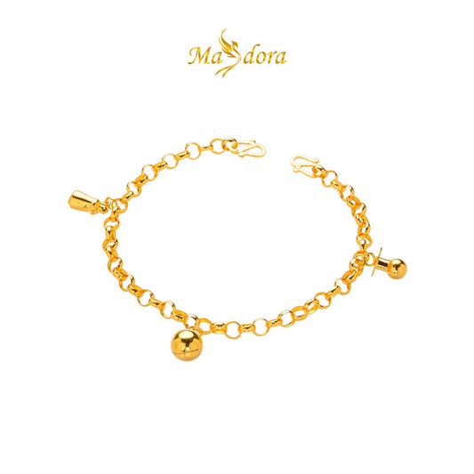 MASDORA 916 Gold Anklet Rantai Kaki Gelang Kaki Emas ~ Cutie Baby Anklet (EMAS 916/22K)