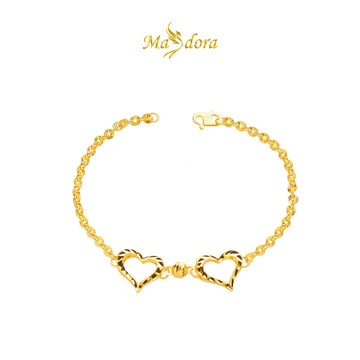MASDORA 916 Gold Bracelet Rantai Tangan Emas ~ Shining Sauh Double Sincero (EMAS 916/22K)