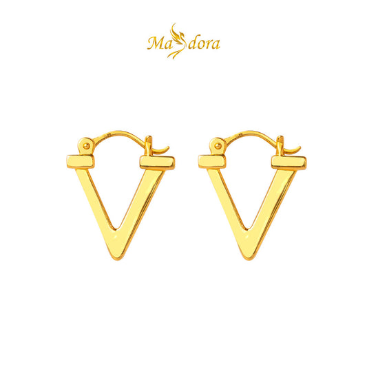 MASDORA 999 Gold Earring Earrings Emas ~ Golden Elegant V (EMAS 999/24K)