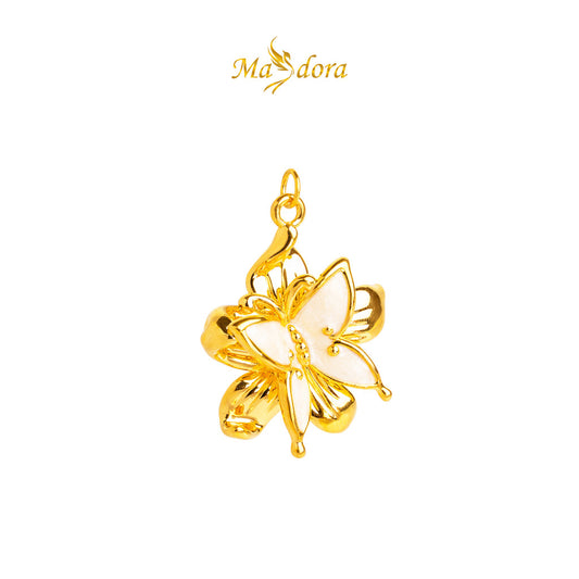 MASDORA 999 Gold Pendant Loket Emas ~ Fairy Flower (EMAS 999/24K)