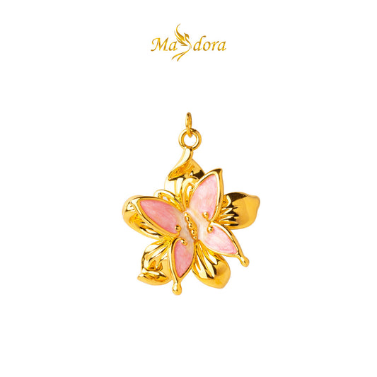 MASDORA 999 Gold Pendant Loket Emas ~ Fairy Flower (EMAS 999/24K)