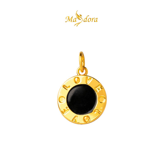 MASDORA 999 Gold Pendant Loket Emas ~ Enamel Round (EMAS 999/24K)