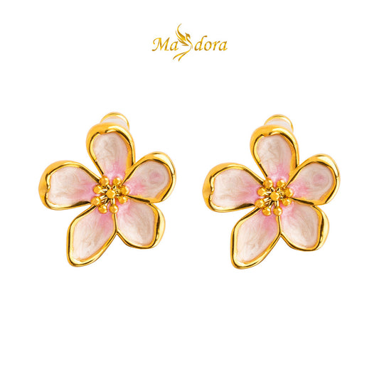 MASDORA 999 Gold Earring Earrings Emas ~ Glorious Sakura (EMAS 999/24K)