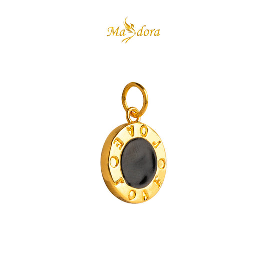 MASDORA 999 Gold Pendant Loket Emas ~ Enamel Round (EMAS 999/24K)