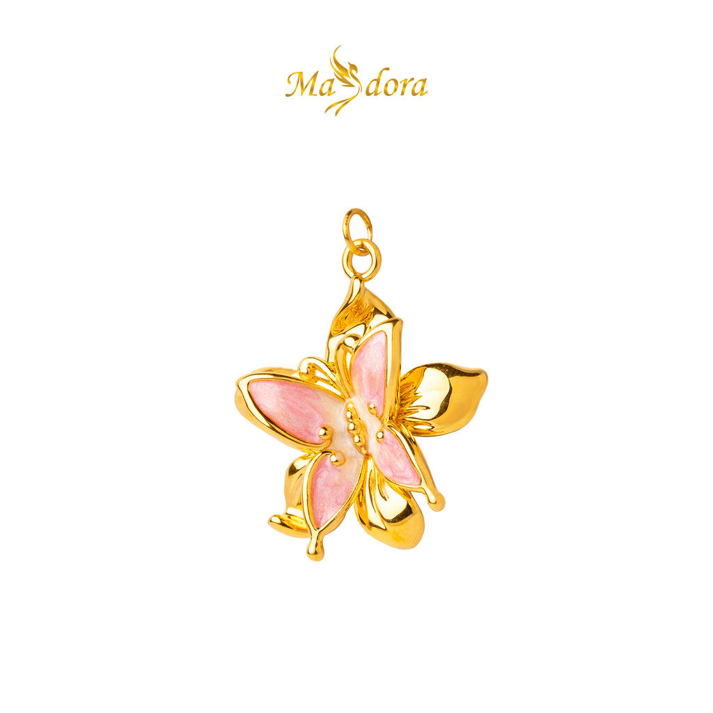 MASDORA 999 Gold Pendant Loket Emas ~ Fairy Flower (EMAS 999/24K)