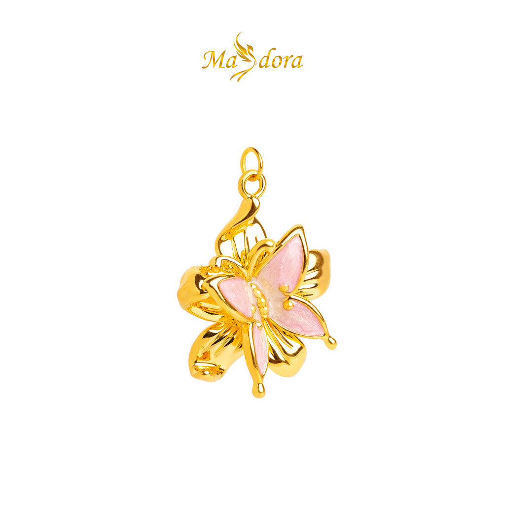 MASDORA 999 Gold Pendant Loket Emas ~ Fairy Flower (EMAS 999/24K)