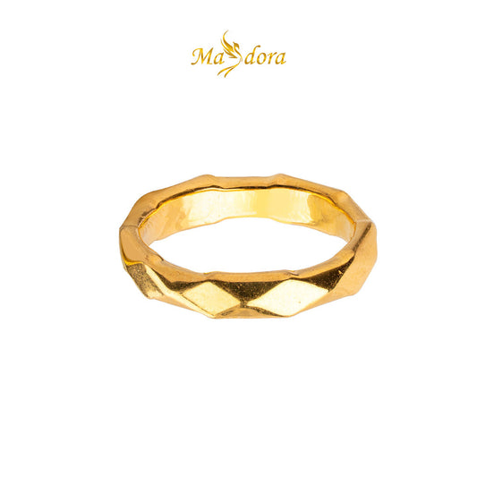 MASDORA 999 Gold Ring Rings Cincin Emas ~ Golden Minimalist Leena (EMAS 999/24K)