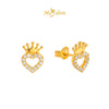 MASDORA 916 Gold Earrings Earring Subang Emas ~ Sparkling Hearty Queen (EMAS 916/22K)