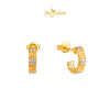MASDORA 916 Gold Earrings Earring Subang Emas ~ Sparkling Screw Mark Pave (EMAS 916/22K)