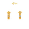 MASDORA 916 Gold Earrings Earring Subang Emas ~ Sparkling Screw Mark Pave (EMAS 916/22K)