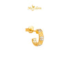 MASDORA 916 Gold Earrings Earring Subang Emas ~ Sparkling Screw Mark Pave (EMAS 916/22K)