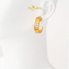 MASDORA 916 Gold Earrings Earring Subang Emas ~ Sparkling Screw Mark Pave (EMAS 916/22K)