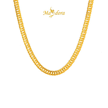 MASDORA 916 Gold Necklace Rantai Leher Emas ~ Lipan Licin (EMAS 916/22K)