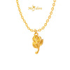 MASDORA 999 Gold Pendant Loket Emas ~ 3D Vast Rose (EMAS 999/24K) -- FREE 925 SILVER NECKLACE!