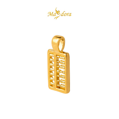 MASDORA 999 Gold Pendant Loket Emas ~ Golden Math Abacus (EMAS 999/24K) -- FREE 925 SILVER NECKLACE!