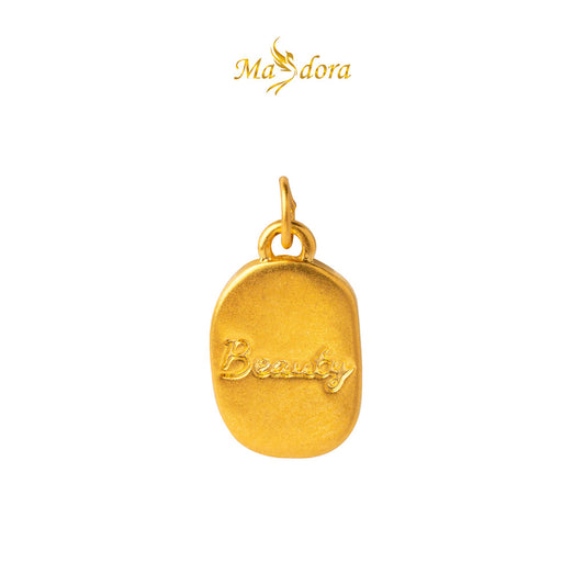 MASDORA 999 Gold Pendant Loket Emas ~ Beaute and The Beastie  (EMAS 999/24K) -- FREE 925 SILVER NECKLACE!