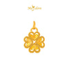MASDORA 999 Gold Pendant Loket Emas ~ Lovely Clover (Pink) (EMAS 999/24K) -- FREE 925 SILVER NECKLACE!