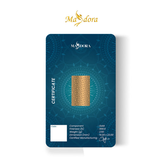 MASDORA 999.9 Gold Bar 2.50GM Collection Series ~ Signature 2025 (EMAS 999.9/24K)