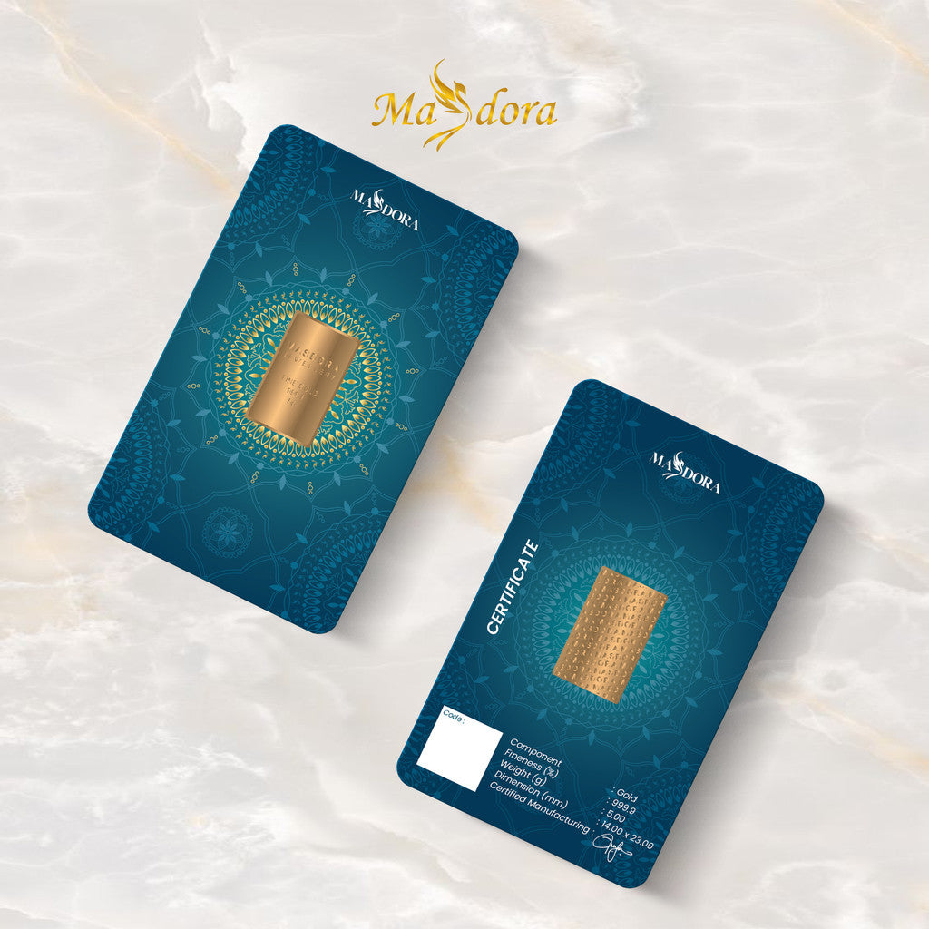 MASDORA 999.9 Gold Bar 5.00GM Collection Series ~ Signature 2025 (EMAS 999.9/24K)