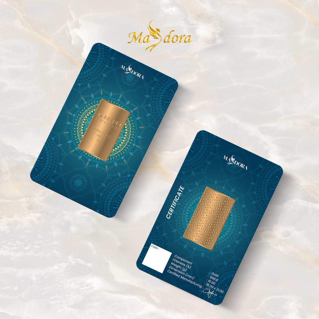 MASDORA 999.9 Gold Bar 10.00GM Collection Series ~ Signature 2025 (EMAS 999.9/24K)