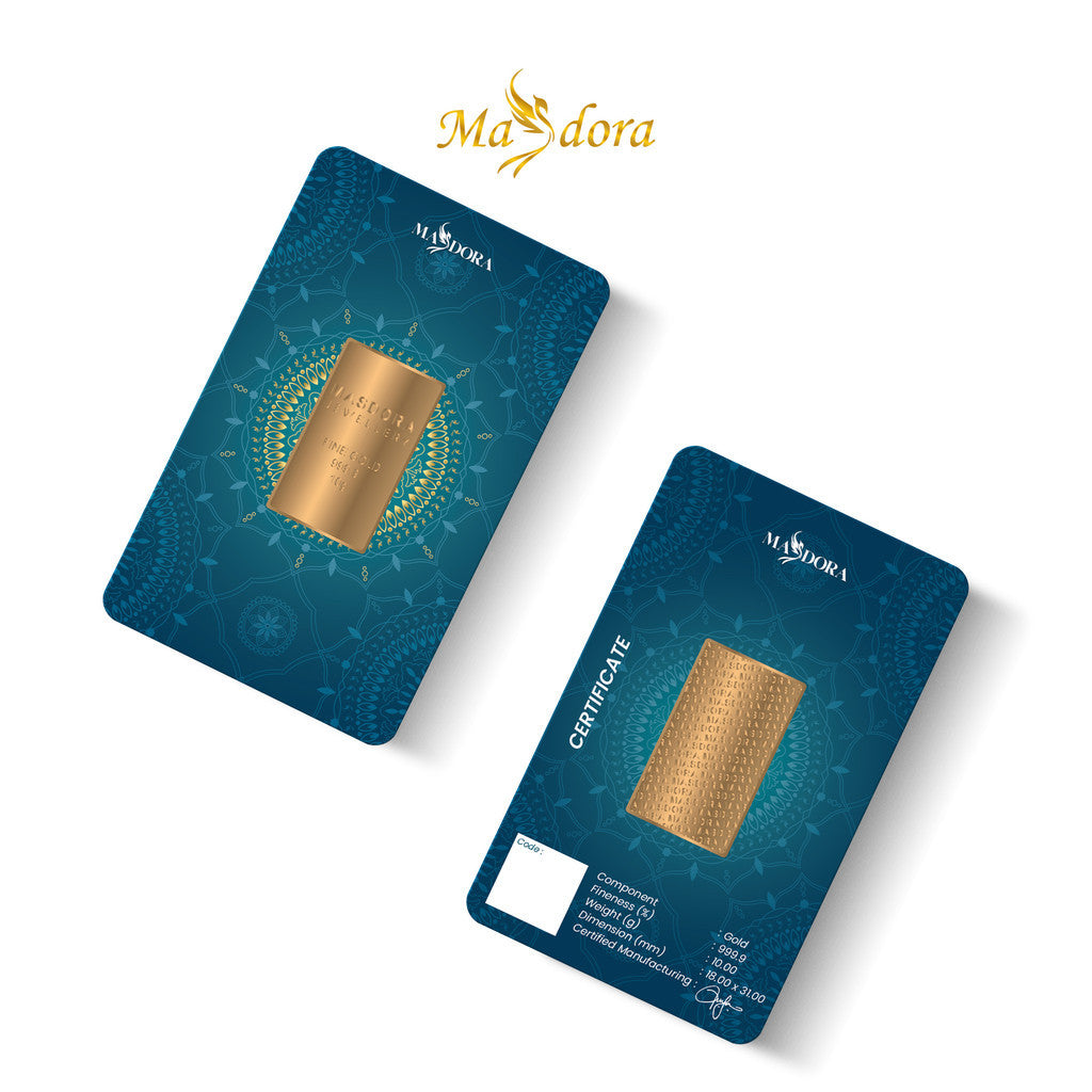 MASDORA 999.9 Gold Bar 10.00GM Collection Series ~ Signature 2025 (EMAS 999.9/24K)