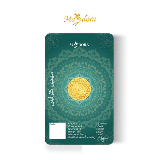 MASDORA 999.9 Gold ½ Dinar (2.125GM) Collection Series ~ Signature 2025 (EMAS 999.9/24K)