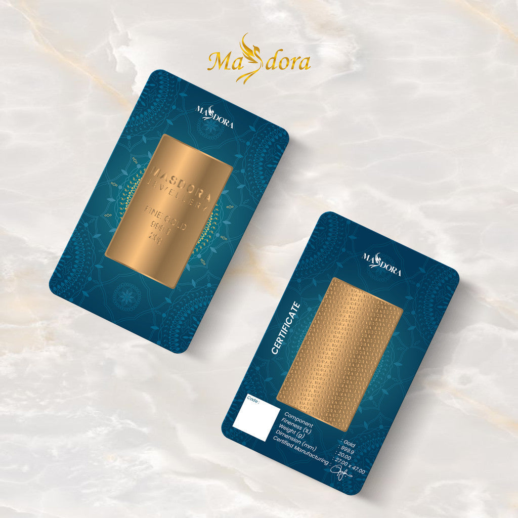 MASDORA 999.9 Gold Bar 20.00GM Collection Series ~ Signature 2025 (EMAS 999.9/24K)