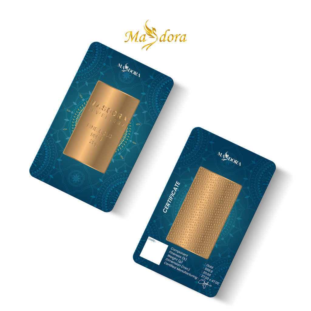 MASDORA 999.9 Gold Bar 20.00GM Collection Series ~ Signature 2025 (EMAS 999.9/24K)